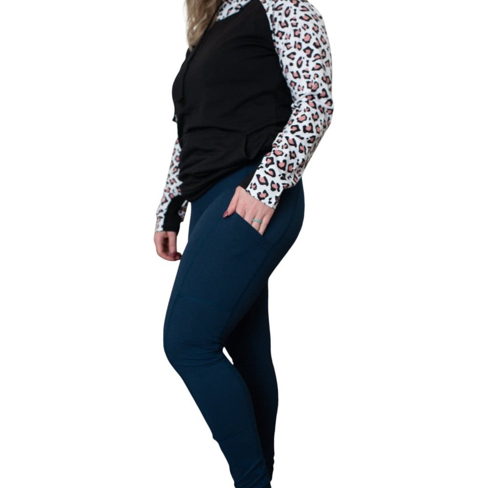 Shirley & Stone Pocket Yoga Leggings, Navy